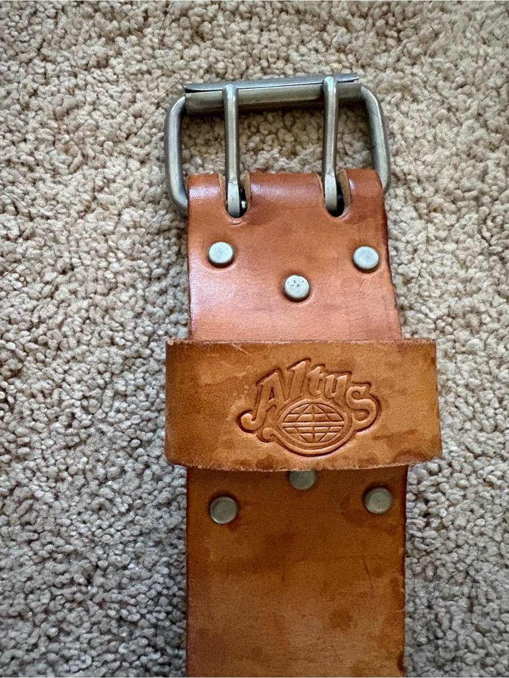 Altus Leather Double Prong Weightlifting Belt Size 34-44
